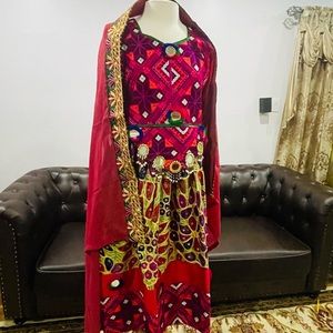 Embroidered frock 3 piece dress